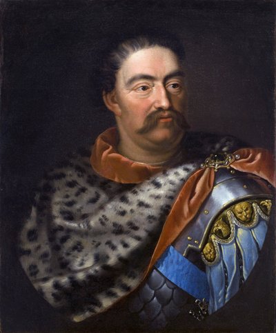 "" Retrato de Jean III Sobieski (1629-1696) roi de Pologne"" 17eme siecle - Retrato de João III Sobieski (1629-1696), Rei da Polônia e Grão-Duque da Lituânia - Tricius, Jan (ca 1620-ca 1692) - c. 1680 - Óleo sobre tela - 75x62 cm - Museu do Palácio Wilanow de Alexandre Jan Tricius