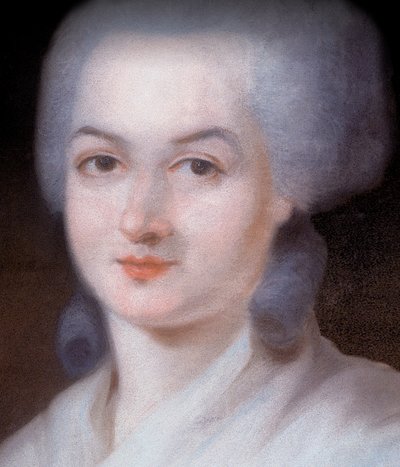Retrato de Olympe de Gouges (pastel sobre tela) de Alexandre Kucharski