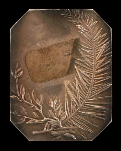 Ramos entrelaçados de Laurel e Evergreen [reverso], 1897. de Alexandre Louis Marie Charpentier