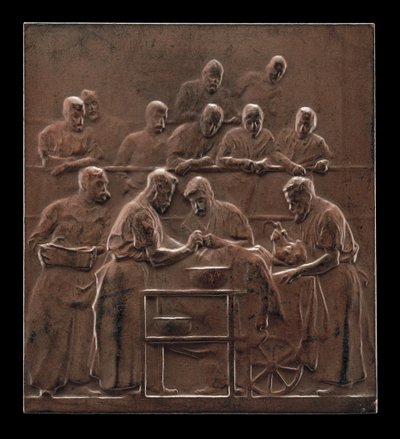 Monod Demonstrando um Procedimento no Bloco Operatório [reverso], c. 1906. de Alexandre Louis Marie Charpentier