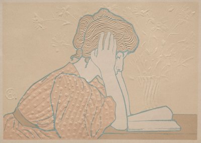 Jovem lendo de Alexandre Louis Marie Charpentier