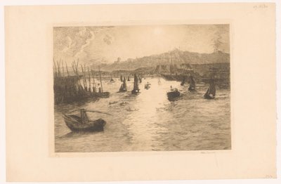 Porto com pôr-do-sol de Alexandre Lunois (signed by artist)
