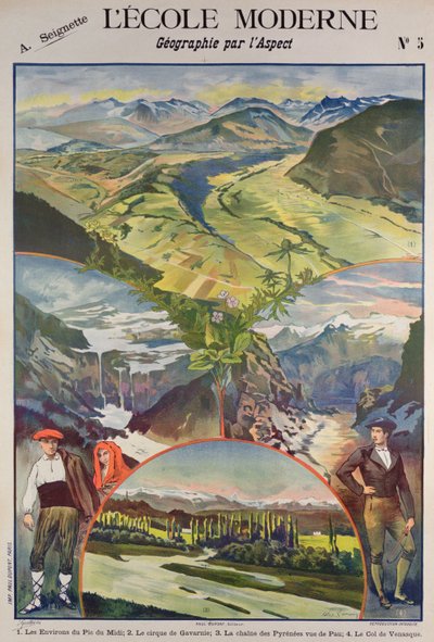 Cartaz dos Pirenéus (cor litho) de Alexandre Lunois