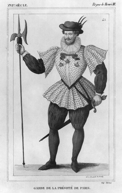 Guarda da reitoria de Paris durante o reinado de Henrique III (1574-89) de Alexandre Massard