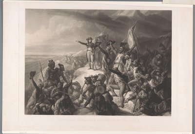 Napoleão Bonapartes overtocht sobre de Alpen General Bonaparte cruzando os Alpes (título no objeto) de Alexandre Vincent Sixdeniers