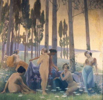 Mural representando uma alegoria da agricultura, da indústria e da exportação de Alexandre de Riquer