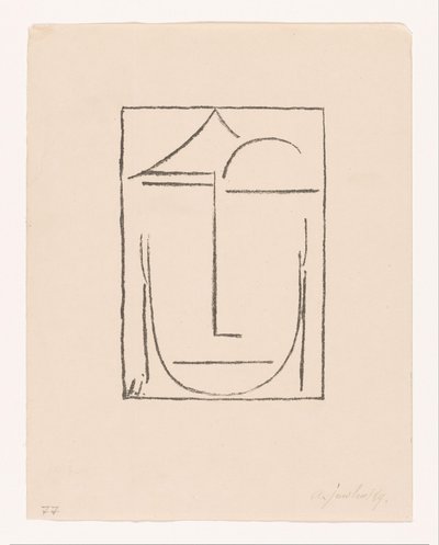 Sem título (Kopf) (Cabeça)
Rosto estilizado
Cabeça I (título original) de Alexei Jawlensky (signed by artist)