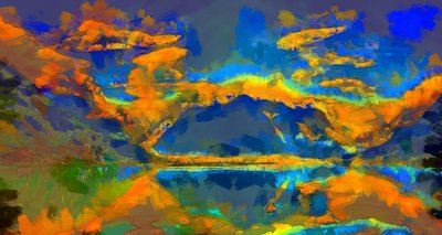 Sunset,2020,(técnica mista) de Alexei Makhov