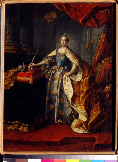 Retrato da Imperatriz Catherine II (1729-1796) da Rússia. Pintura por Alexei Petrovich Antropov (1716-1795), óleo sobre tela de Alexei Petrovich Antropov