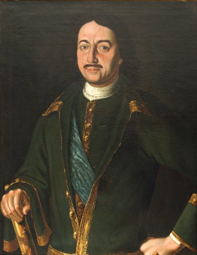 Retrato do imperador Pedro I, o Grande 1672-1725, 1758 de Alexei Petrovich Antropov