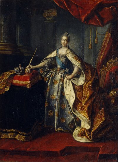 Retrato da imperatriz Catarina II 1729-1796, 1762 de Alexei Petrovich Antropov