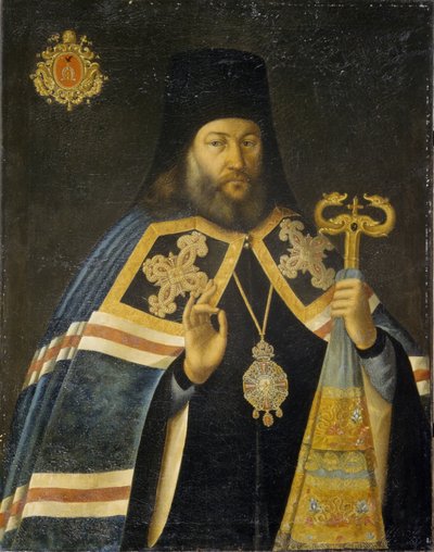 Teodósio Yankovsky, Arcebispo de São Petersburgo e Prior do Mosteiro Alexander Nevsky, década de 1770 de Alexei Petrovich Antropov
