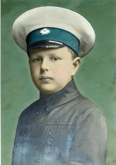 Retrato do Filho. Fotografia, Guache por Alexei Sergeevich Mazurin (1846-após 1914) de Alexei Sergeevich Mazurin