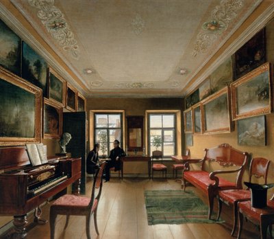 Interior de uma casa senhorial, de 1830 de Alexei Vasilievich Tyranov