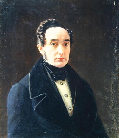 Retrato do autor Ivan Panayev (1812-1862) de Alexei Vasilievich Tyranov