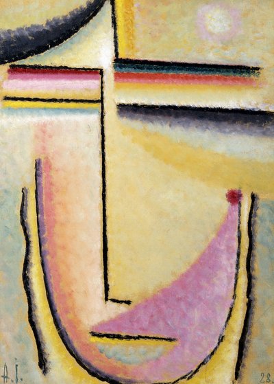 Cabeça abstrata; Cabeça abstrata, 1928 de Alexej von Jawlensky