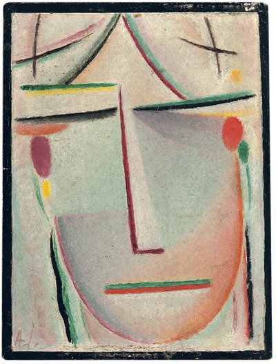 Cabeça abstrata; Cabeça abstrata, c.1921 de Alexej von Jawlensky