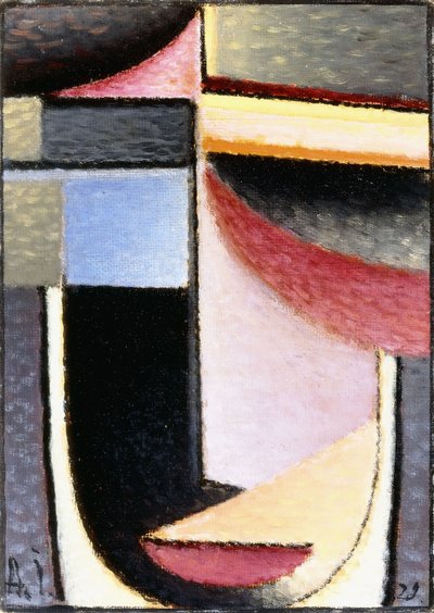 Cabeça abstrata: O cálice me passou, 1929 de Alexej von Jawlensky