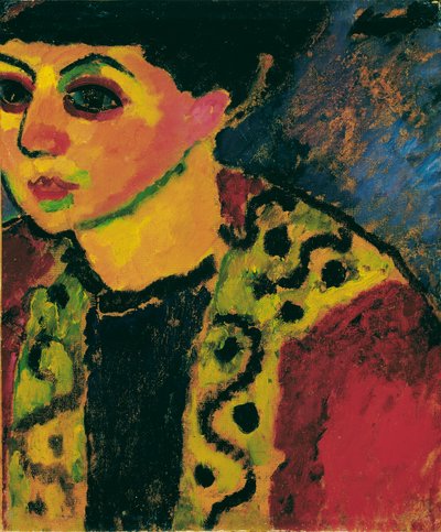 Senhora contra um fundo azul de Alexej von Jawlensky