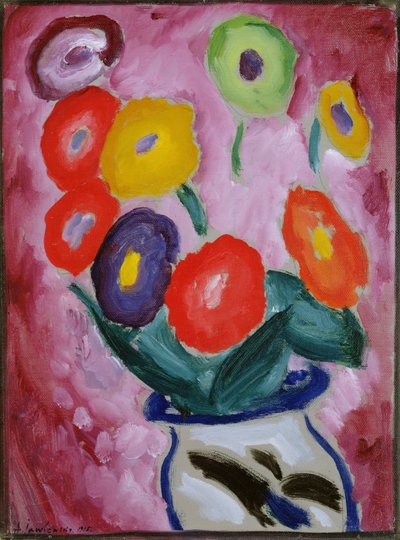 Natureza morta floral, 1915 de Alexej von Jawlensky