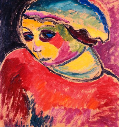 Gorro verde; Capuz verde, 1911 de Alexej von Jawlensky