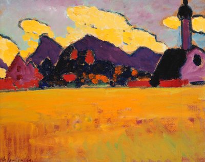 Paisagem perto de Murnau; Paisagem perto de Murnau, c.1910 de Alexej von Jawlensky