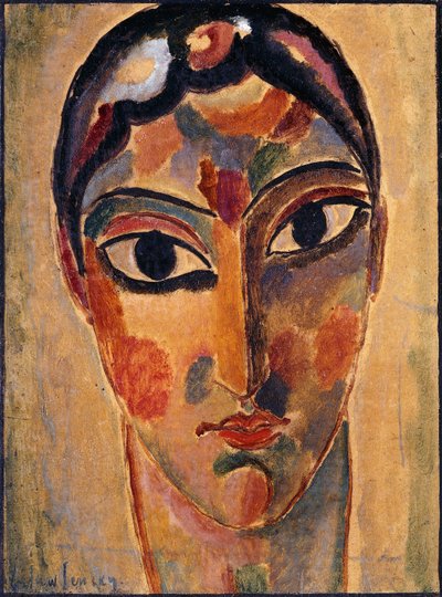 Cabeça Mística: Cabeça Ascona; Cabeça mística: cabeça de Asconese, 1918 de Alexej von Jawlensky