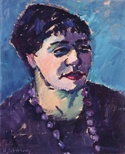 Retrato da Sra. Epstein (óleo sobre papelão) de Alexej von Jawlensky