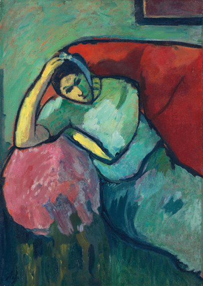 Mulher sentada, 1909 de Alexej von Jawlensky