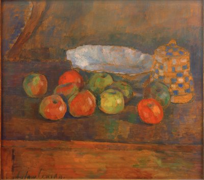 Natureza Morta com Maçãs, Tigela e Pote de Alexej von Jawlensky