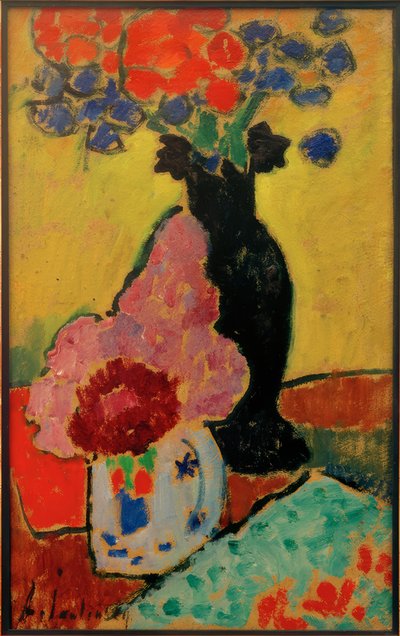 Natureza morta com vaso preto de Alexej von Jawlensky