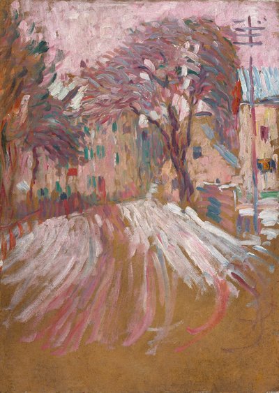 Estrada no inverno de Alexej von Jawlensky