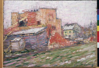 ""Vista de uma rua"" Pintura de Alexei von Javlensky (Alexej von Jawlensky) (1864-1941) 1905 Museu de Arte Regional M. Vrubel, Omsk de Alexej von Jawlensky