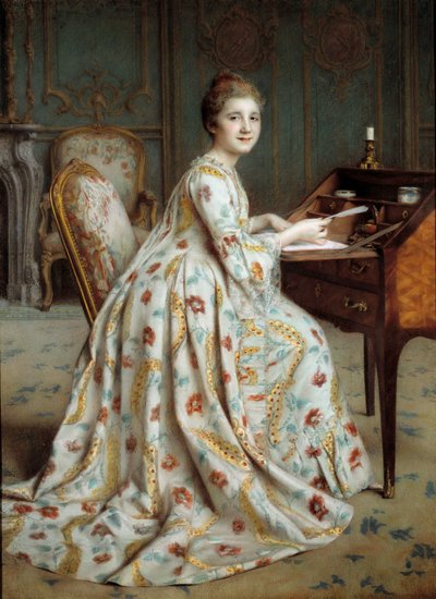 Retrato da Marquesa Dubois Mouchet Pintura de Alexis Axilette (1860-1931) Angers do século XIX, Museu de Belas Artes de Alexis Axilette
