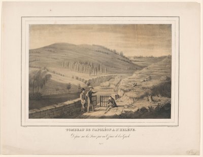 Graf van Napoleon em Sint-Helena Túmulo de Napoleão em Ste. Helena (título no objeto) de Alexis Bafcop