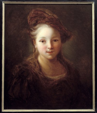 Retrato de uma jovem. Pintura de Alexis Grimou (1680-1740), cerca de 1720. Amiens, Musee De Picardie - Retrato de uma jovem. Pintura de Jean Alexis Grimou (1680-1740), cerca de 1720. Museu Picardie, Amiens, França de Alexis Grimoux