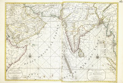 Mapa da África, Arábia e Índia de Alexis Hubert Jaillot