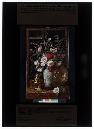 Bouquet de rosas em vaso Rouleau chinês de Alexis Kreyder