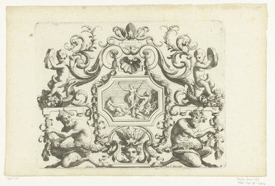 Achthoekig paneel met Orpheus en Eurydice
Novos desenhos para painéis, painéis, carpetes &c. (título da série) de Alexis Loir (I)