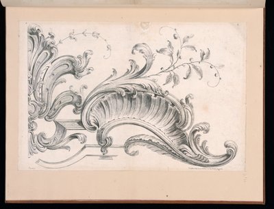 Design para Decoração Rocaille, placa 4 na segunda parte de vários ornamentos de Alexis Peyrotte