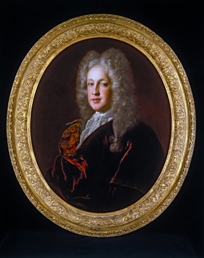 Retrato de um cavalheiro (sobre tela, oval) de Alexis Simon Belle