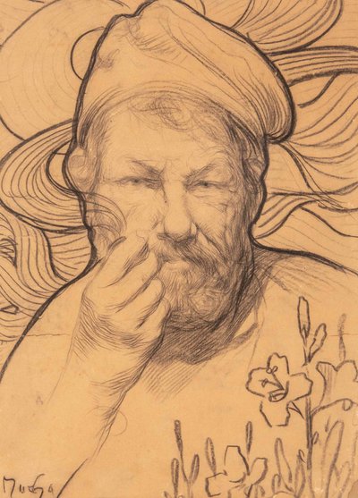 Auto-retrato, 1900-1910. de Alfons Marie Mucha