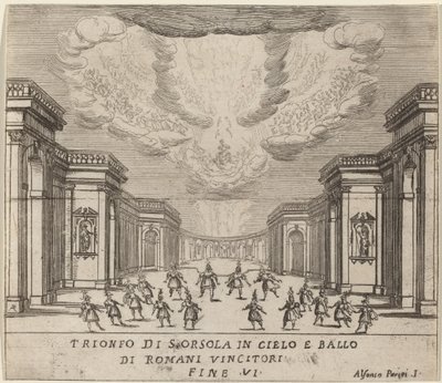 O triunfo de Santa Úrsula no céu e os conquistadores romanos de Alfonso Parigi II
