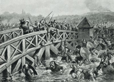 A Batalha de Stamford Bridge, 25 de Setembro de Alfred (after) Pearse