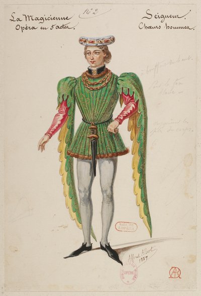 Halévy - La magicienne - modelos de figurinos de Alfred Albert - 02. Seigneur, coro masculino de Alfred Albert