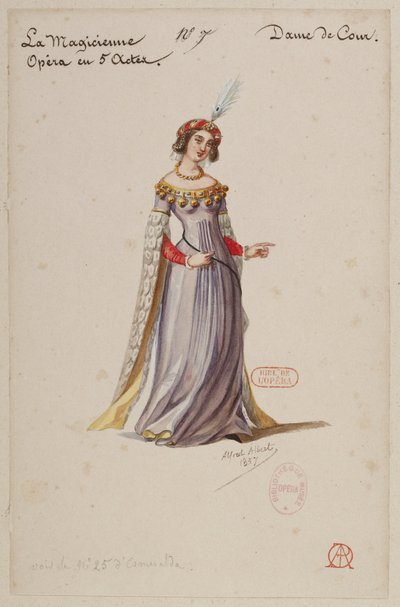 Halévy - La magicienne - figurinos de Alfred Albert - 07. Dama da corte de Alfred Albert