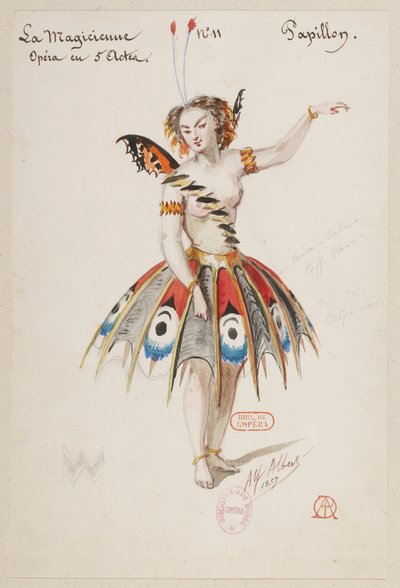 Halévy - La magicienne - modelos de figurinos de Alfred Albert - 11. A borboleta de Alfred Albert