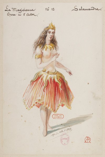 Halévy - La magicienne - modelos de figurinos de Alfred Albert - 12. Salamandre de Alfred Albert
