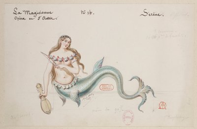 Halévy - La magicienne - modelos de figurinos de Alfred Albert - 14. A sereia de Alfred Albert