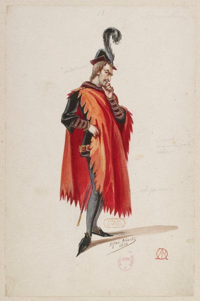 Halévy - La magicienne - modelos de figurinos de Alfred Albert - 18. (Stello de Nici), M. Bonnehée de Alfred Albert